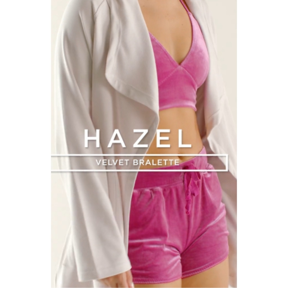 Fabletics Hazel SET- Velour Bralette and shorts
